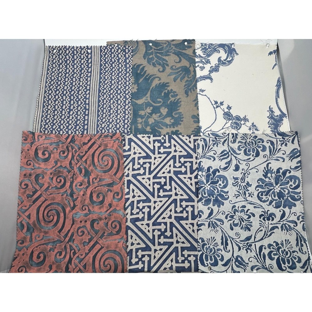 Vtg Six Rare FORTUNY Sample Pieces - Stunning Hard to Find Patterns‎ & Colors